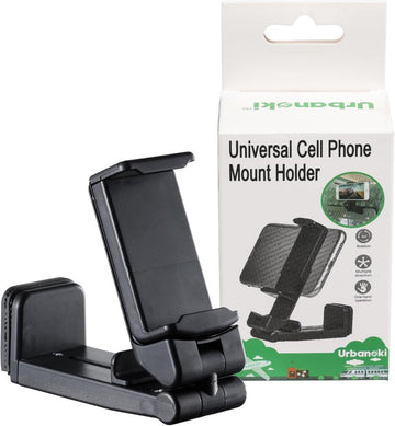 Urbanoki Airplane Phone Holder Mount 360° Rotation Stand for Travel Desk - Black