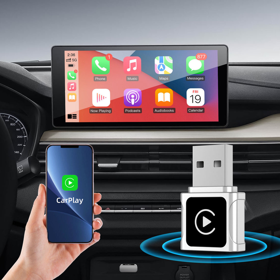 Laser Wireless CarPlay Micro Dongle
