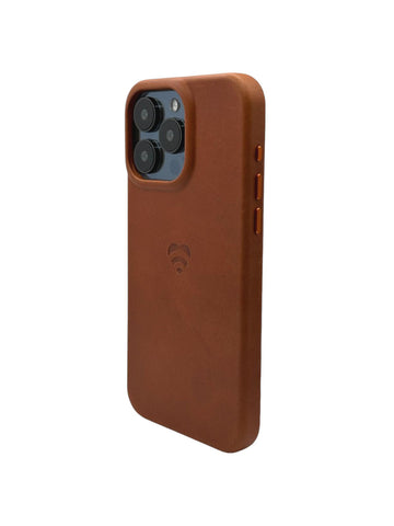 Lovefone Genuine Crafted Leather Case iPhone 15 Pro Whisky