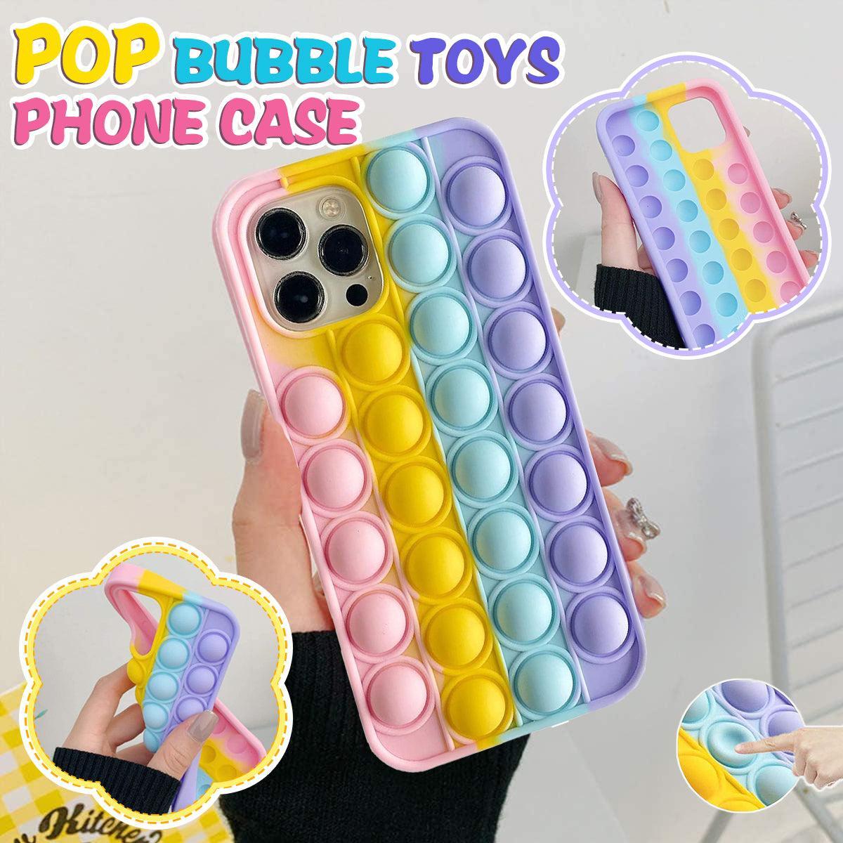 Rainbow Pop Fidget Toys Push It Bubble Phone Case For iPhone 7 8 Plus X XR 11 12 Pro Max - iPhone 11Pro