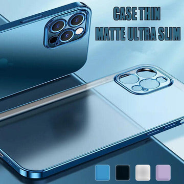 Purple For iPhone 13 12 11 Pro Max Case Thin Matte Ultra Slim Shockproof Clear Cover - iPhone 7/8