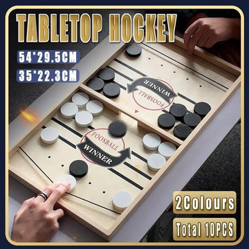 Fast Sling Puck Table Hockey Game Board for Family Party 2 Player Toy Set - L (54X29.5CM)