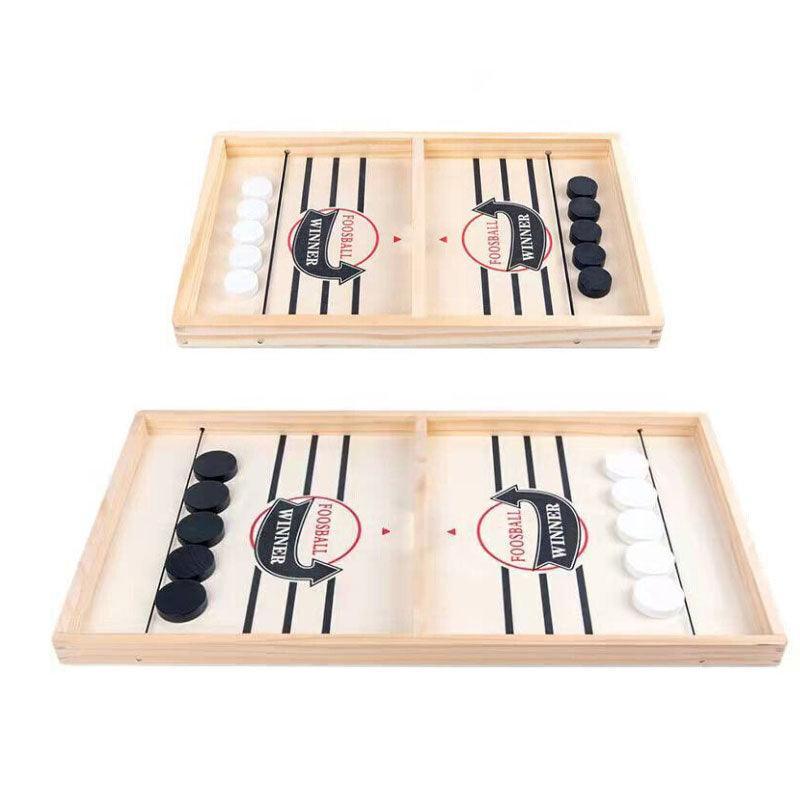 Fast Sling Puck Table Hockey Game Board for Family Party 2 Player Toy Set - L (54X29.5CM)