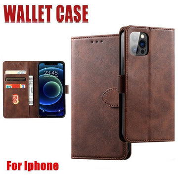 Brown Wallet Leather Flip Case Cover For iPhone 7 8 6 6S Plus X 11 12 13 Pro XS Max XR - iPhone 13 Pro