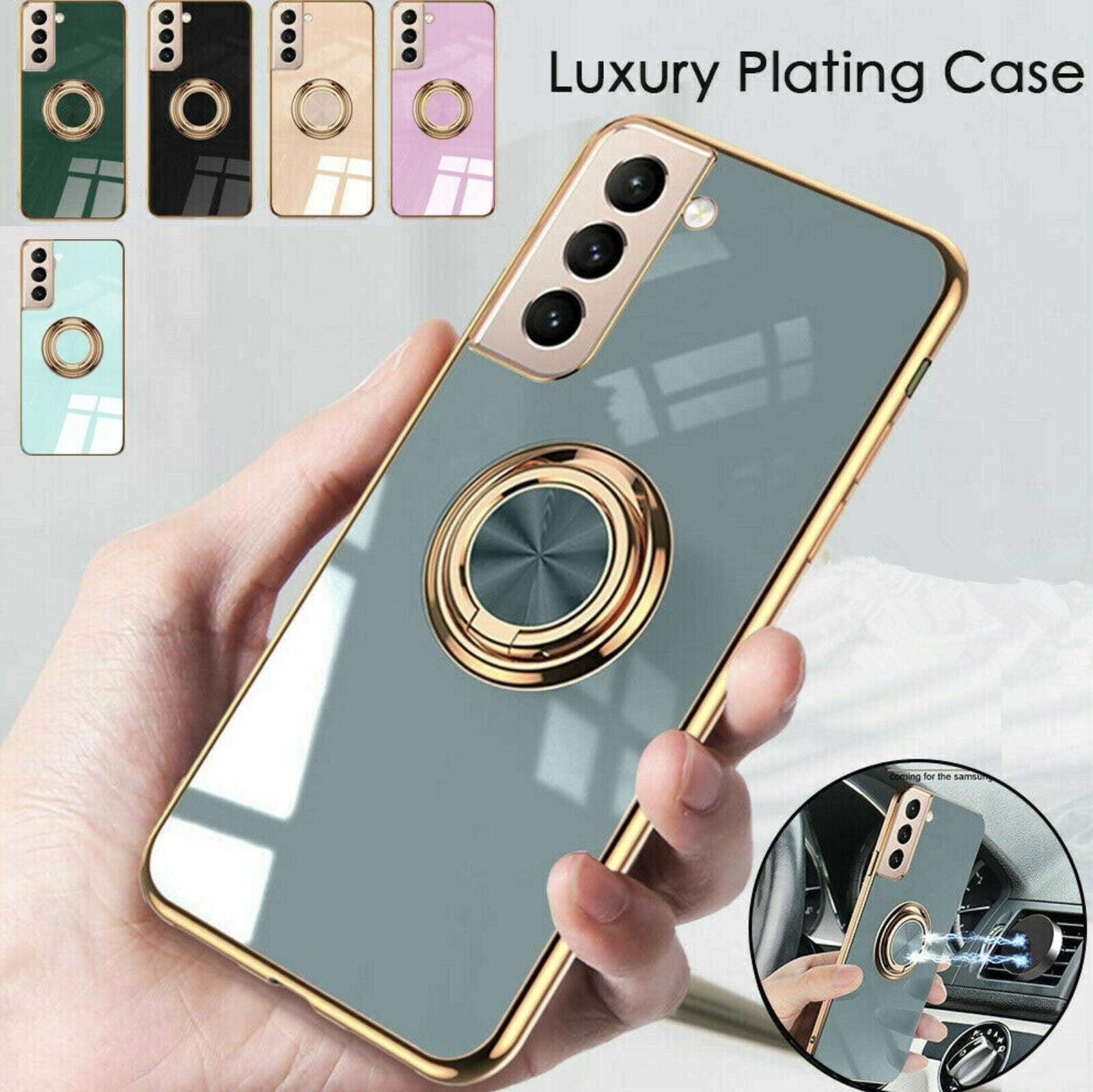 Dark Green Shockproof Ring Holder Case Cover for Samsung S22 Ultra S22 Plus Note 20 - Samsung Galaxy A33