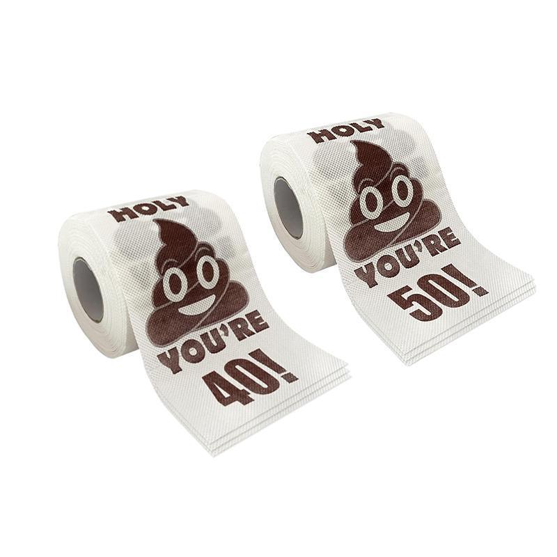 Prank Gag Printed Poop Funny Toilet Paper Roll Novelty Gag Gift for Pranks - 40old