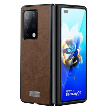 For Samsung Galaxy Z Fold4 5G Samsung Fold 4 Shockproof Tpu Leather Case - Brown