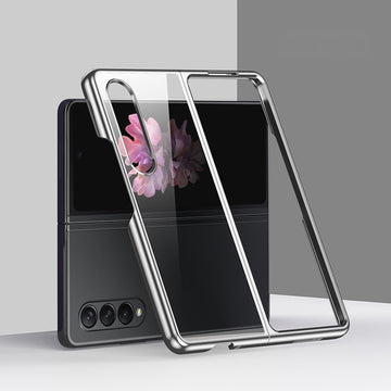 For Samsung Galaxy Z Fold4 5G Shockproof Electroplated Case Samsung Fold 4 - Silver