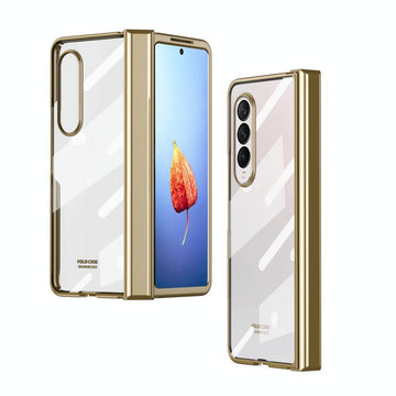 For Samsung Galaxy Z Fold4 5G Samsung Fold 4 Full Body Hinge Case - Electroplated - Gold