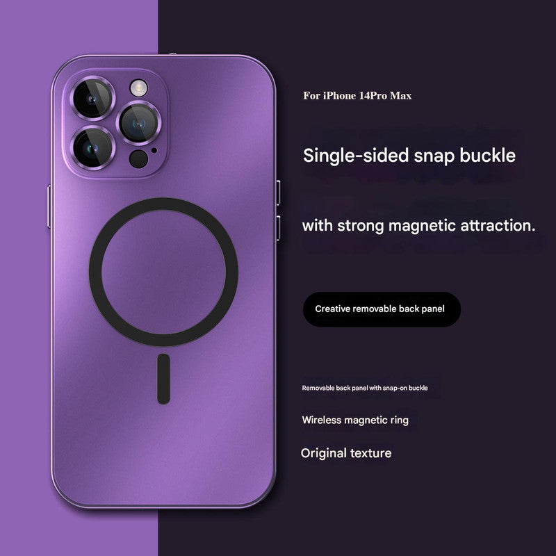 Innovative Detachable Backplate Case for iPhone 14 Pro Max with Strong MagSafe Compatibility(Purple)