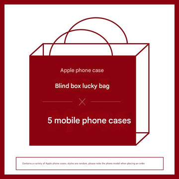 Random Color iPhone Case Surprise Box - 5 Pack of Random Style Covers for Your Apple Model