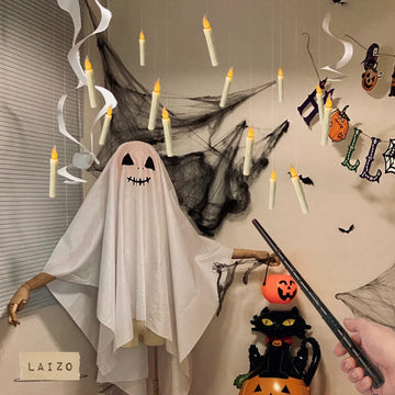 12-Pack LED Taper Candles, Remote, Hooks, & Line