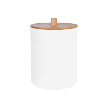 Bamboo Lid Cotton Swab Canister