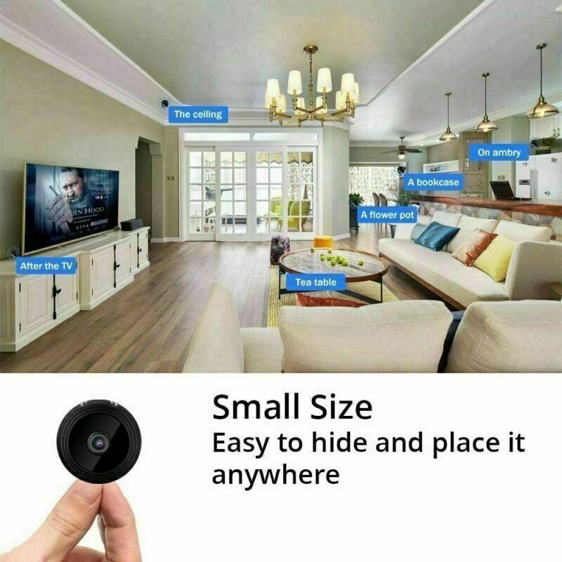 Mini Camera Wireless Wifi IP Home Security 1080P HD DVR Night Vision