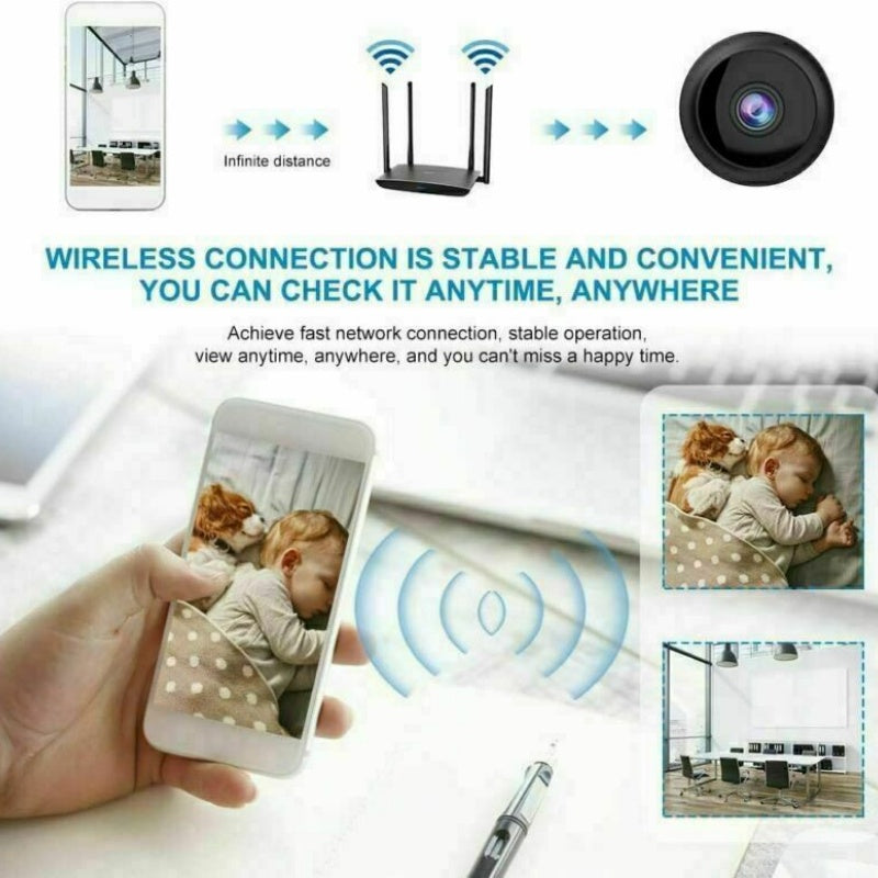 Mini Camera Wireless Wifi IP Home Security 1080P HD DVR Night Vision