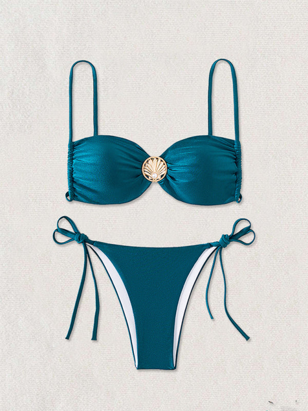 Backless Metal Pin Bikini